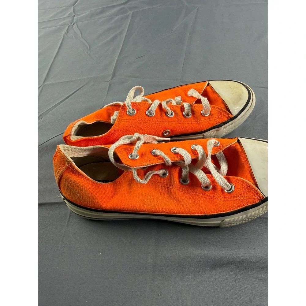 Converse Chuck Taylor All Star Low Orange Canvas Shoes Youth Size 2 352810F